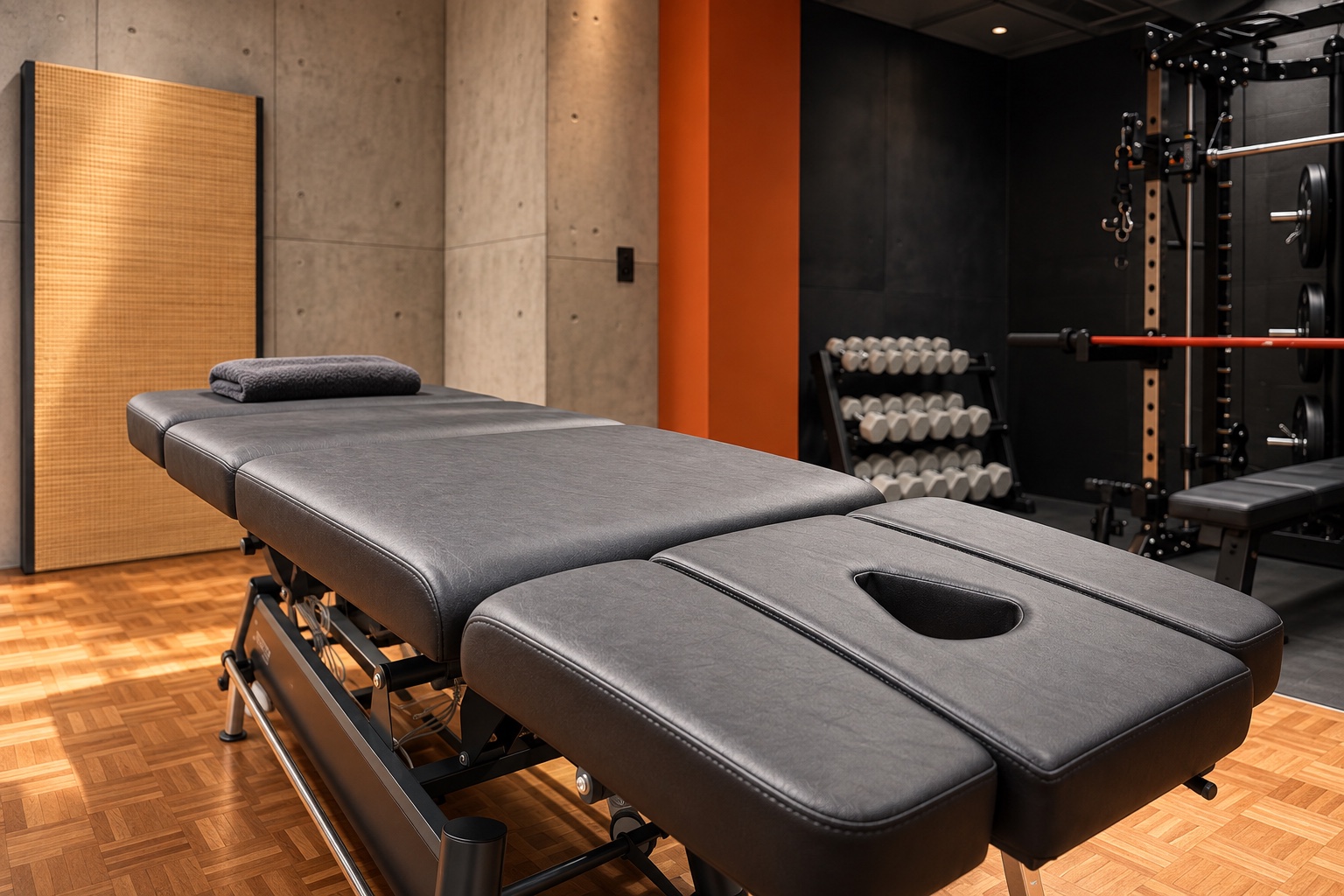 The treatment table in Axel’s practice
